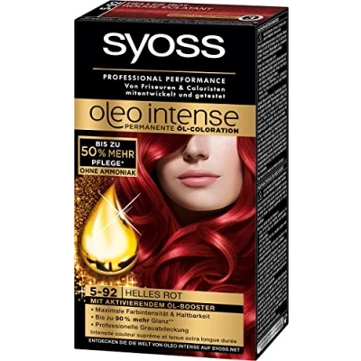 Afbeelding van Syoss Oleo Intense Coloration 5 92 lichtrood, verpakking van 3 stuks (3 x 115 ml)