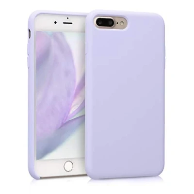 Afbeelding van kwmobile telefoonhoesje geschikt voor Apple iPhone 7 Plus / 8 Hoesje met siliconen coating Smartphone case in pastel lavendel