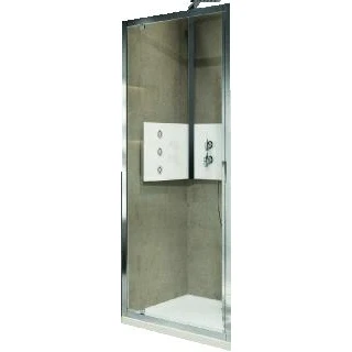 Afbeelding van Novellini Lunes 2.0 G draaideur voor nis, helder/wit 84/90b x