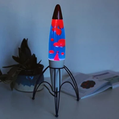 Afbeelding van Mad Monkey Lavalamp Rocket blauw en rood