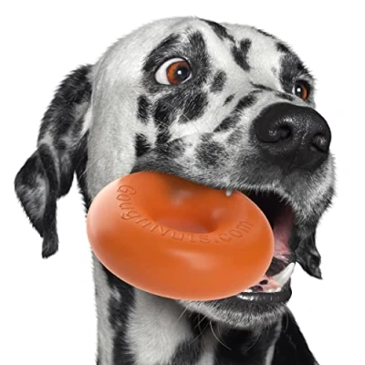 Afbeelding van Goughnuts Originele Medium Dog Chew Toy Ring voor agressieve kauwers van 30 70 pond in Oranje. Duurzaam rubberen hondenkauwspeelgoed middelgrote rassen en Power Chewers
