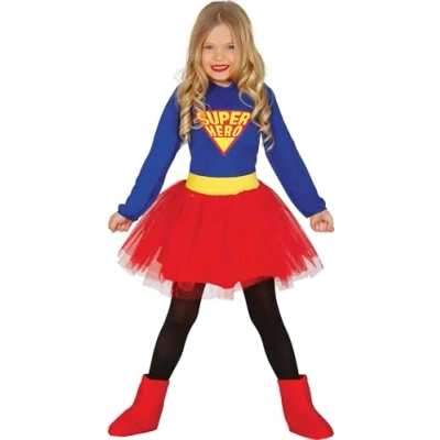 Afbeelding van Fiestas Guirca Kostuum Super Hero jurk 7 9 jaar