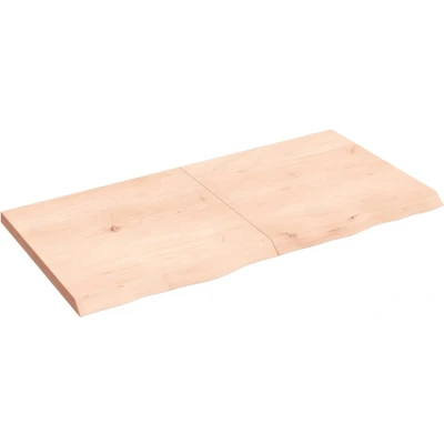 Afbeelding van Wastafelblad 120x60x4 cm onbehandeld massief hout