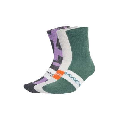 Afbeelding van Adidas Terrex 3 PACK Sportsokken Grey six white, Maat: 34 36, white