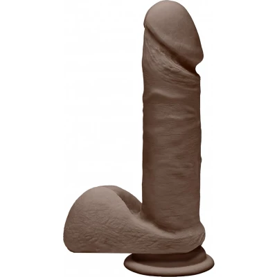 Afbeelding van Perfect D Realistic ULTRASKYN Dildo with Balls 7 / 18 cm Chocolate