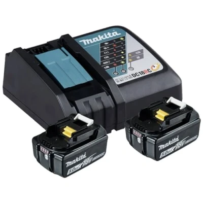 Afbeelding van Makita Accu Starterset 18V DC18RC 2xBL1850B DC18RCPT