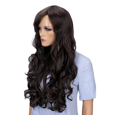 Afbeelding van CAISHA Pruik Volumineus lang haar Cosplay Theatershow Golvend Bruin FP712b