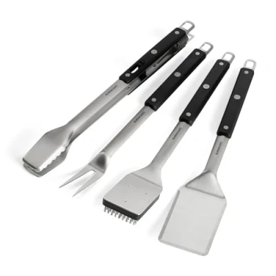 Afbeelding van Burnhard BBQ Gereedschap RVS Grillbestek Set 4 delig