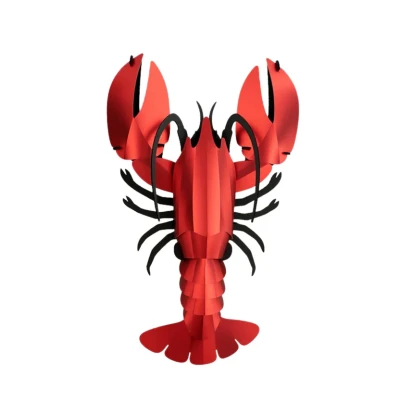 Afbeelding van Assembli Papieren 3D Kreeft Metallic Robijnrood