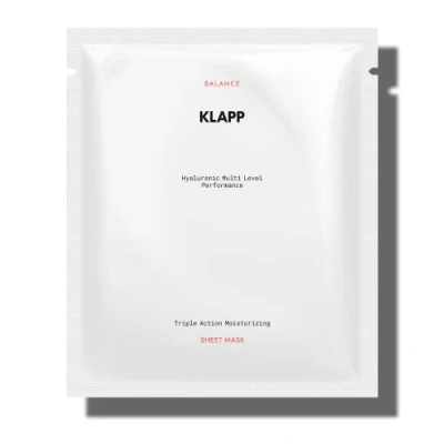 Afbeelding van KLAPP Cosmetics HYALURONIC MULTI LEVEL PERFORMANCE Triple Action Moisturizing Sheet Mask (1 set met 3 maskers)