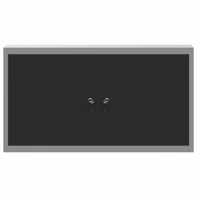 Afbeelding van vidaXL Toolkast Grijs, Zwart Koudgewalst Staal 100 x 20 55 cm Muurkast