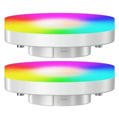 Afbeelding van ledscom.de 2 stuks GX53 LED RGB lampen, warm wit koel (2900 6100 K), 6,6 W, 670lm, 107, Smart Home, WLAN, Alexa, mat