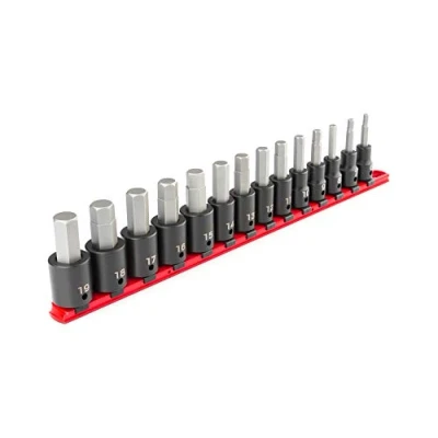 Afbeelding van TEKTON 1/2 inch Drive Hex Impact Bit Socket Set, 14 delig (6 19 mm) SIB92101