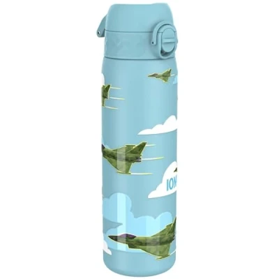 Afbeelding van ION8 Lichtgewicht Stalen Waterfles, 600 ml/20 oz, Zonder Isolatie, Lekvrij, Makkelijk te Openen, Veilige Vergrendeling, Vaatwasserbestendig, Flipcover, Draaggreep, Duurzaam, Gevechtsvliegtuigen