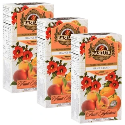 Afbeelding van BASILUR Fruit Infusions Vruchtenthee zonder cafeïne met sinaasappel , perzik en citroenaroma 25x2g