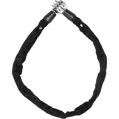 Afbeelding van Kryptonite Keeper 465 Cijferslot ketting met Geïntegreerd Combinatieslot Kettingslot Fiets Fietsslot Elektrische 65 cm Staal Zwart