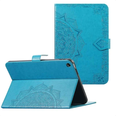 Afbeelding van Samsung Galaxy Tab A9 Plus Hoes: imoshion Mandala Tablet Bookcase Turquoise Kunstleder Hoezen