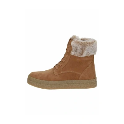 Afbeelding van Caprice Snowboots, Dames, Maat: 36, Cognac suede Leer en textiel