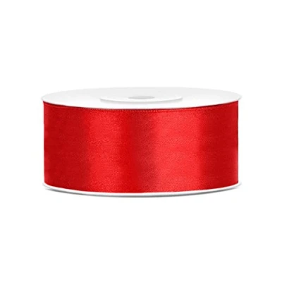 Afbeelding van Satijn Lint Rood 25mm 25m