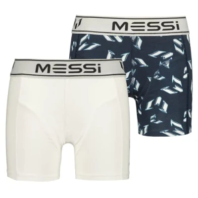 Afbeelding van Vingino x Messi boxershort set van 2 wit/donkerblauw