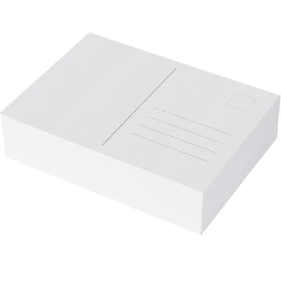 Afbeelding van Blanco ansichtkaarten wit, DIN A6, creatief knutselen, ontwerpen van individuele ansichtkaarten, hoogwaardig kunstdrukpapier 350g/m2 (100)