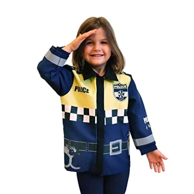 Afbeelding van Politiejas met Lange Mouw DeQube Verkleedkleding Politie 3 6 Jaar