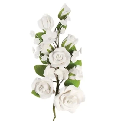 Afbeelding van Culpitt Suikerbloem Witte Rozen 17,8cm
