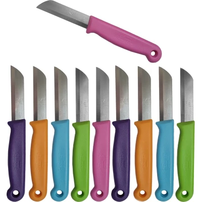 Afbeelding van Solingen Schilmesje RVS Glad 16 cm met &quot;Blade Cover&quot; Mix Kleur 100 Stuks