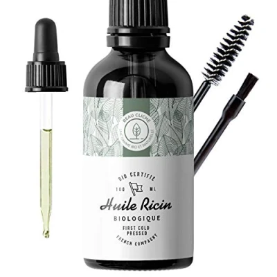 Afbeelding van 100ml Biologische Castorolie + Kwast en Borstel 100% Puur, Natuurlijk, Koudgeperst voor Haar, Wimpers Wenkbrauwen, Baardolie Castor Oil