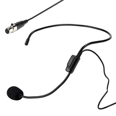 Afbeelding van ASHATA headset / headworn microfoon, 3 polige XLR TA3F stekker, condensatormicrofoon, hoofdmicrofoon voor uitvoeringen, politie, telefonisten, enz.