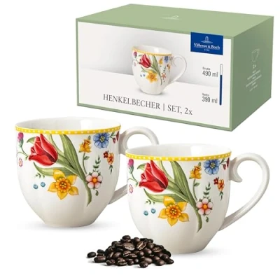 Afbeelding van Villeroy &amp; Boch Pasen Spring Awakening mok 40 cl set van 2 Geel