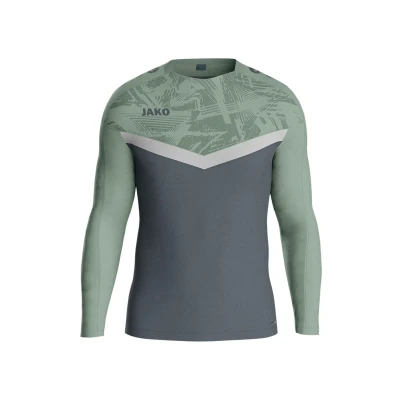 Afbeelding van JAKO Sweater Iconic rood/wijnrood L anthra light/mintgroen/zachtgrijs / M