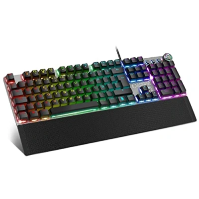 Afbeelding van EMPIRE Gaming STARDUST Teclado Español Teclas opto mecánicas Retroiluminación LED RGB Gamer Software de programación Reposa muñecasextraíble (QWERTY, Español)