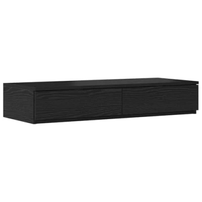 Afbeelding van vidaXL Nachtkastjes Zwart Eiken Massief Eikenhout, MDF 75 x 36.5 16.5 cm
