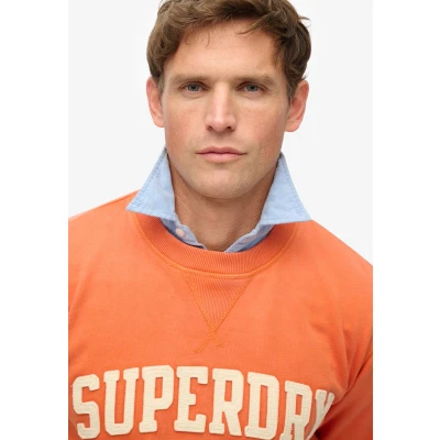Afbeelding van Superdry Vintage Athletic CREW Sweater, Heren, Maat: 3XL, Preppy orange
