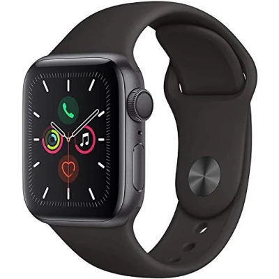 Afbeelding van Apple Watch Series 5 (GPS, 44mm) Space Grey Aluminium Case with Black Sport Band (Refurbished)