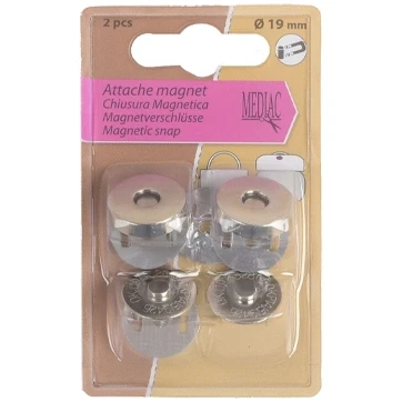 Afbeelding van Magneetsluiting Zilver 19 Mm (2 Stuks) Knopen