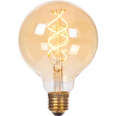 Afbeelding van Lucide G95 Filament lamp Ø 9,5 cm LED 3 StepDim (Memory) E27 1x4,9W 2200K Amber