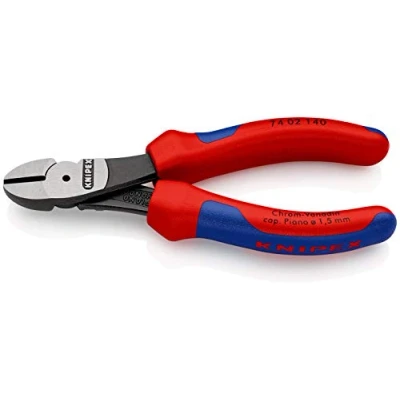 Afbeelding van Knipex Kracht zijsnijtang zwart geatramenteerd, met meer componentengrepen 140 mm (zelfbedieningskaart/blister) 74 02 SB