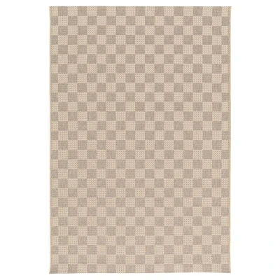 Afbeelding van Buitenkleed Bask Check Beige/zandkleur 160x230 Cm