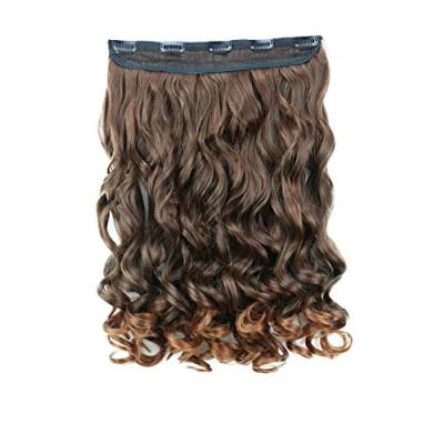 Afbeelding van CAISHA 40cm Clip In Extensies Haarextensies Haarstukje Golvend Bruin Mix C59 1