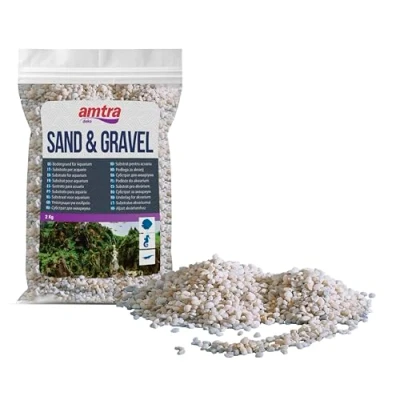 Afbeelding van AMTRA GRAVEL NOA Natuurlijk aquariumgrind, decoratieve vloer, witte grove korrels maat 2 5 mm, 2KG