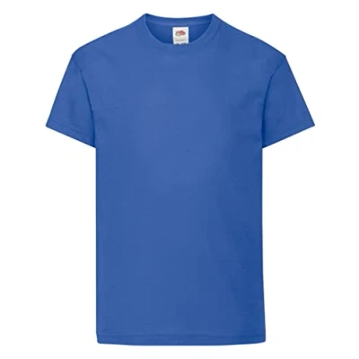 Afbeelding van Fruit of the Loom Jongen Valueweight T shirt voor kinderen, koningsblauw, 7 8 jaar