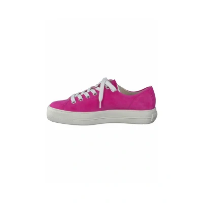 Afbeelding van Paul Green Sneakers laag, Dames, Maat: 37, Samtziege flamingo Leer