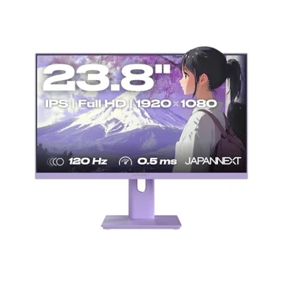 Afbeelding van JAPANNEXT Gaming Monitor 23.8&quot; IPS Full HD (1920x1080) 120Hz 0.5ms Pastel Paars Hoogte en kantelverstelling (HSP) Ingebouwde luidsprekers G Sync/FreeSync 2 jaar garantie JN IPS238G120F HSP PP