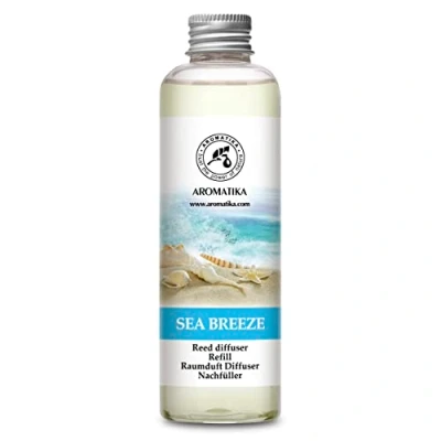 Afbeelding van Navulling geurstokjes Sea Breeze 200 ml, intensieve verse, langdurige en frisse geur verdampingsduur van 20 weken aromatherapie diffuser luchtverfrisser huisparfum geurolie.