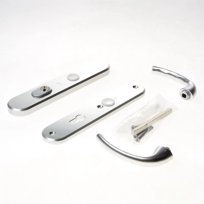 Afbeelding van Hoppe Tokyo veiligheidsbeslag kruk/kruk Aluminium F1 PC55 met kerntrekbeveiliging (afgerond) SKG***