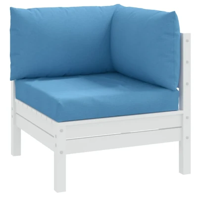 Afbeelding van Palletkussens 3 st stof gemêleerd blauw