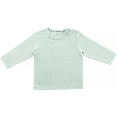 Afbeelding van 50 Jollein longsleeve Mini Dots Stone Green Maat 74/80