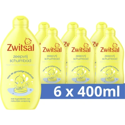 Afbeelding van 6x Zwitsal Zeepvrij Schuimbad 400 ml